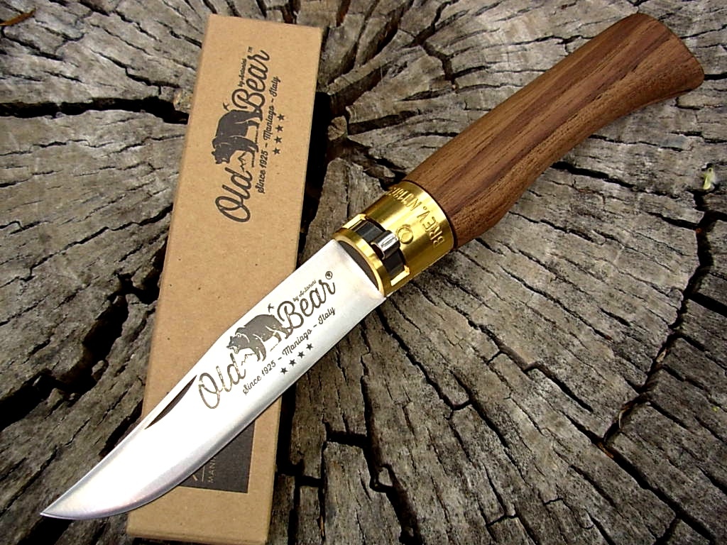 Antonini knives Italy Old Bear Large ring lock knife Walnut 721 Boker as Opinel Antonini knives Italy Old Bear Large ring lock knife Walnut 721 Boker as Opinel