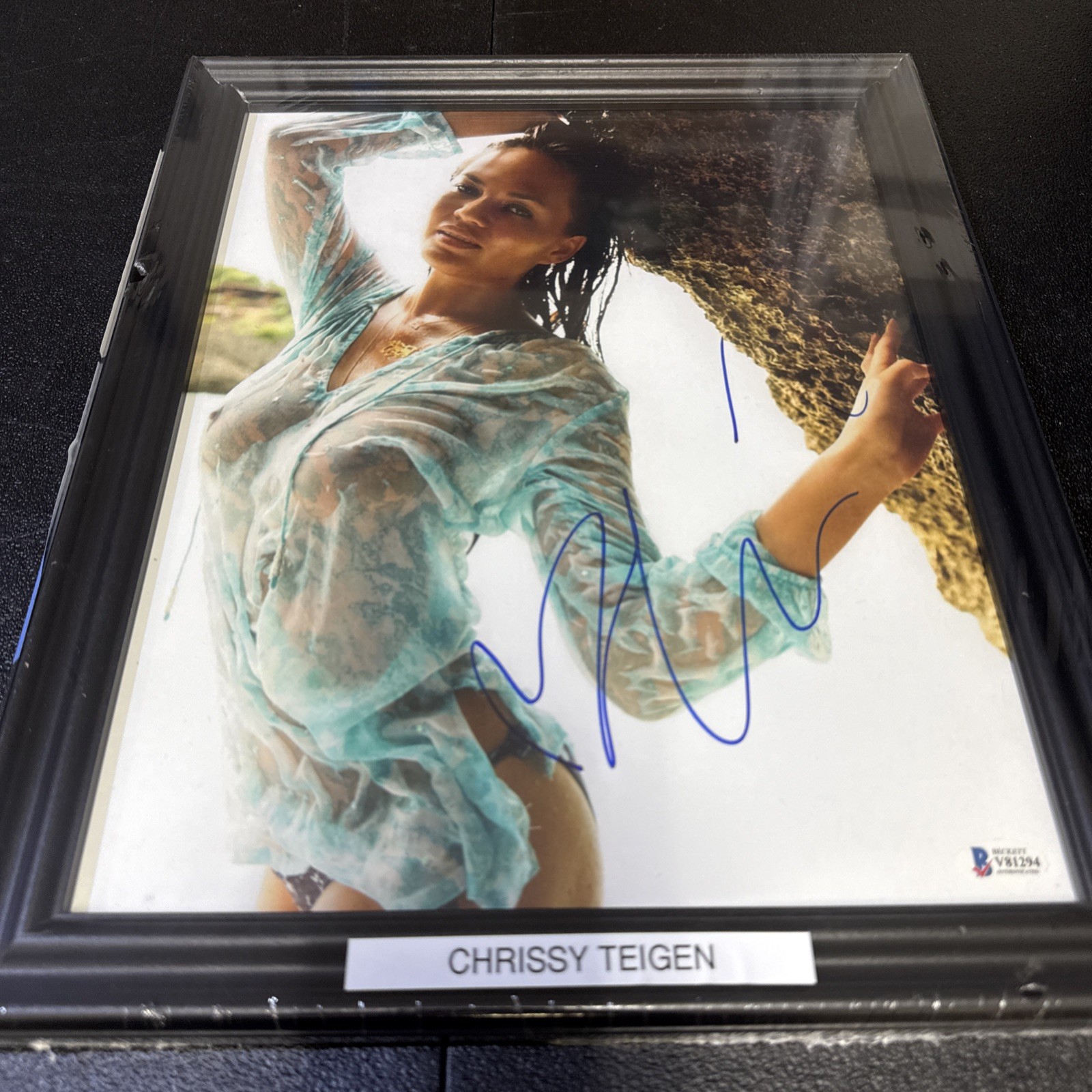 Chrissy Teigen 11x14 Autographed Photo W Beckett Certification Chrissy Teigen 11x14 Autographed Photo W Beckett Certification