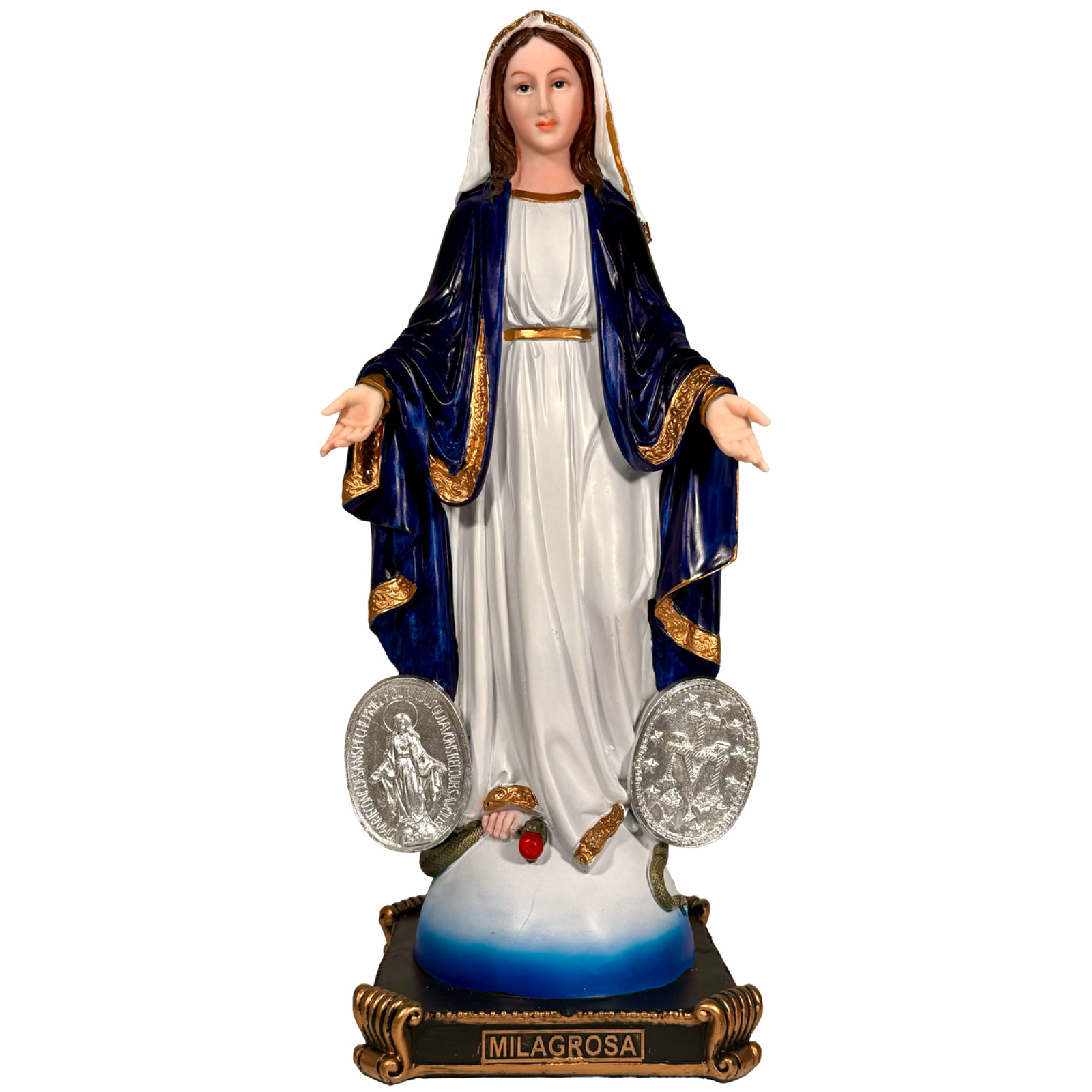 Virgen Milagrosa 16 Inch Resina Figure Virgen De La Medalla Milagrosa Virgen Milagrosa 16 Inch Resina Figure Virgen De La Medalla Milagrosa