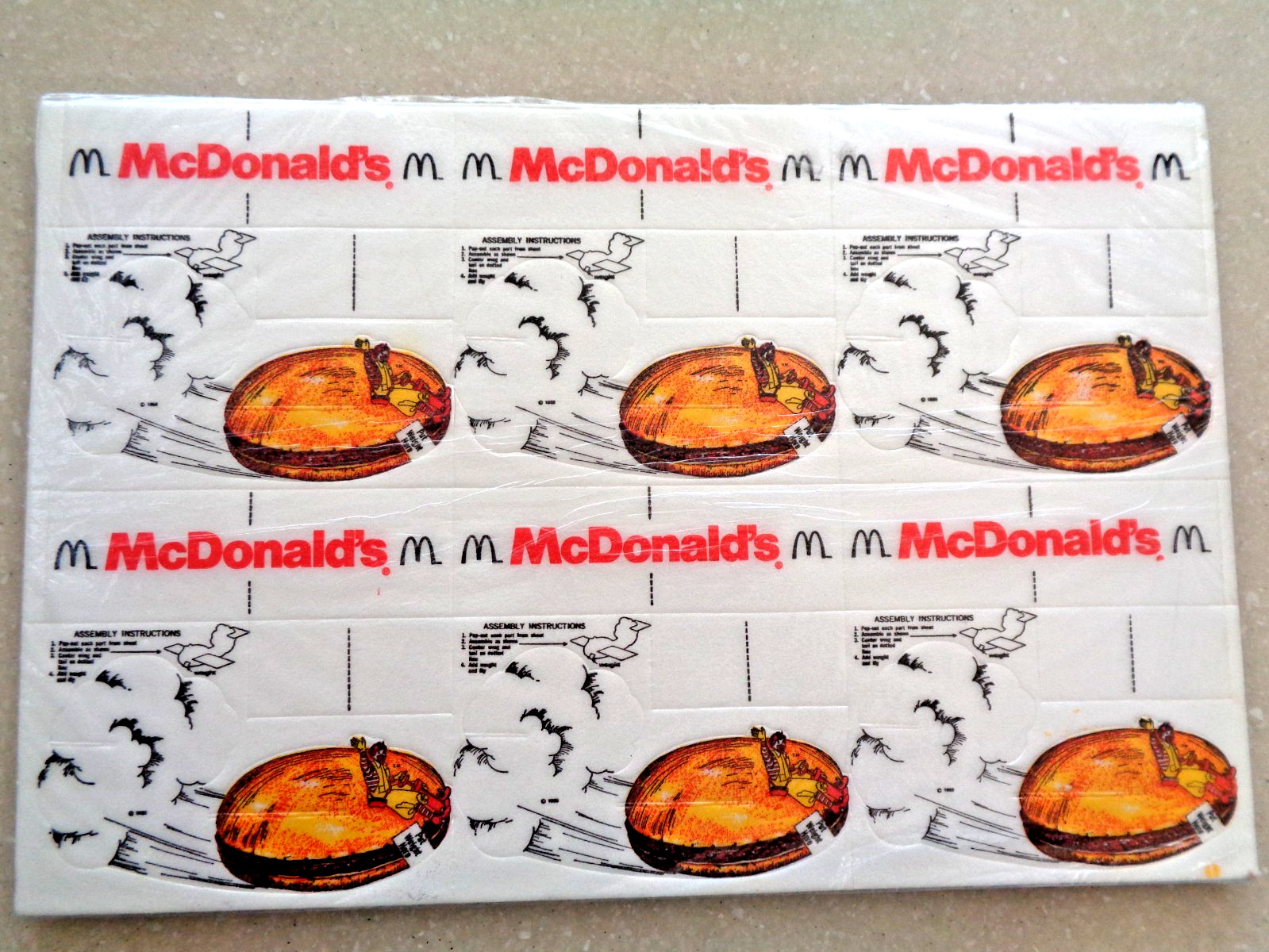 McDonald\'s 1968 Ronald\'s Flying Hamburger Styrofoam Planes McDonald\'s 1968 Ronald\'s Flying Hamburger Styrofoam Planes