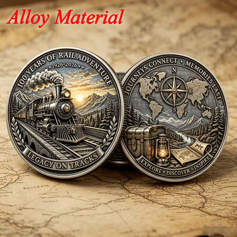 American Railroad 200 Anniversary Challenge Coin 3D Commemorative Train 1-pc b American Railroad 200 Anniversary Challenge Coin 3D Commemorative Train 1-pc b