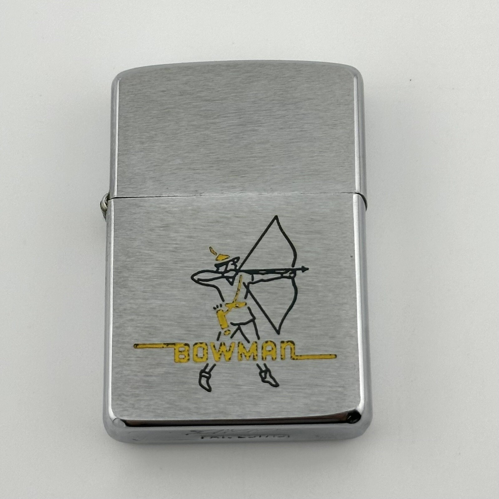 Vintage 1950-1957 Bowman Archery Chrome Zippo Lighter Advertising Promo USA