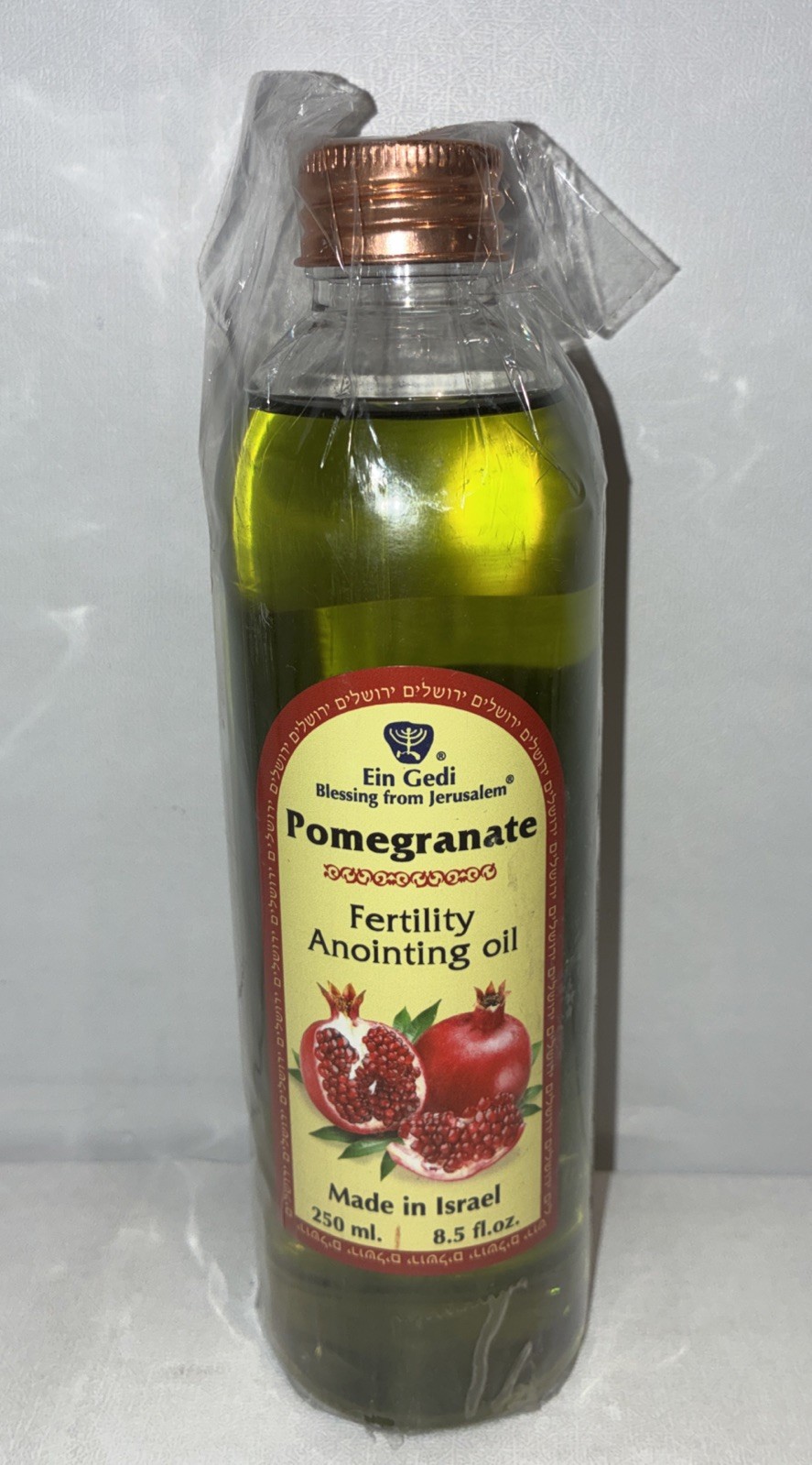 New EIN Gedi Holyland Pomegranate Fertility Anointing Oil 8.5fl Oz / Exp 10/2028 New EIN Gedi Holyland Pomegranate Fertility Anointing Oil 8.5fl Oz / Exp 10/2028