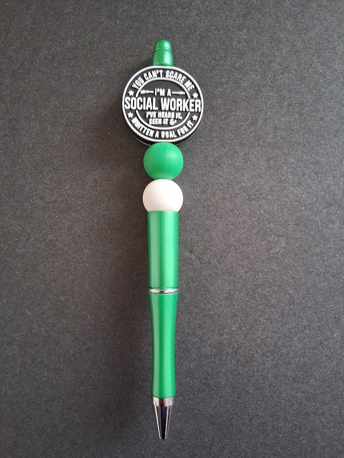 New Beaded Pens For Teacher, Librarian, Social Worker, ST, PT Gifts Black Ink 