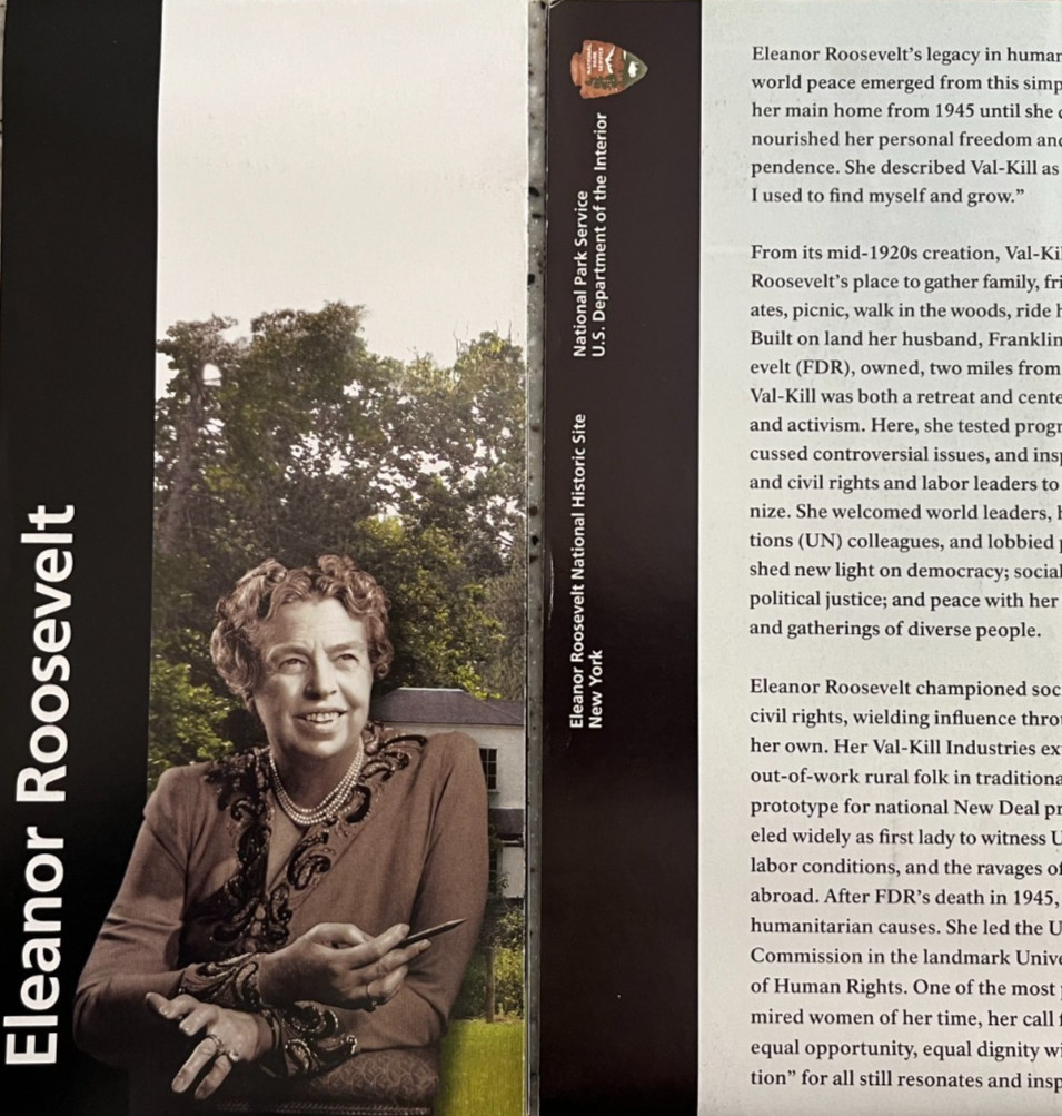 ELEANOR ROOSEVELT NHS - NY NATIONAL PARK SERVICE UNIGRID BROCHURE/MAP New ELEANOR ROOSEVELT NHS - NY NATIONAL PARK SERVICE UNIGRID BROCHURE/MAP New