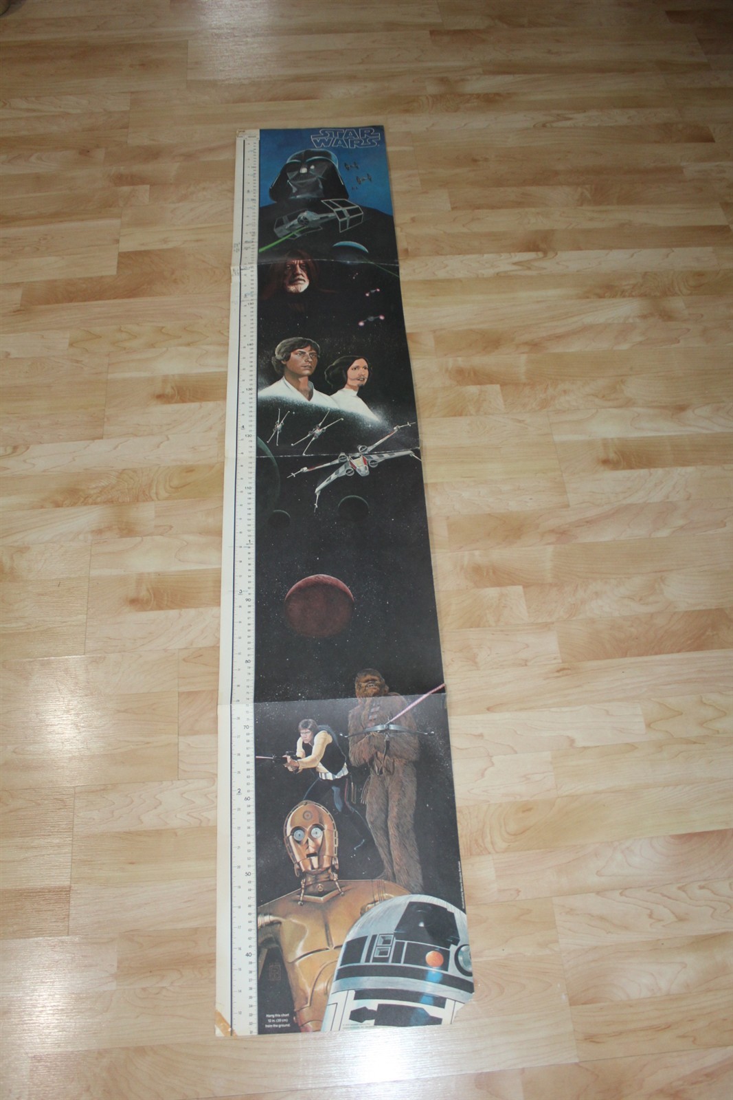 Vintage 1978 Star Wars Child Growth Chart Poster Cartoon Vintage 1978 Star Wars Child Growth Chart Poster Cartoon
