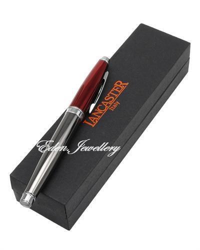 Exqusite LANCASTER Ballpoint Pen Made in ITALY Deluxe Box PNLA110 Red Platinum
