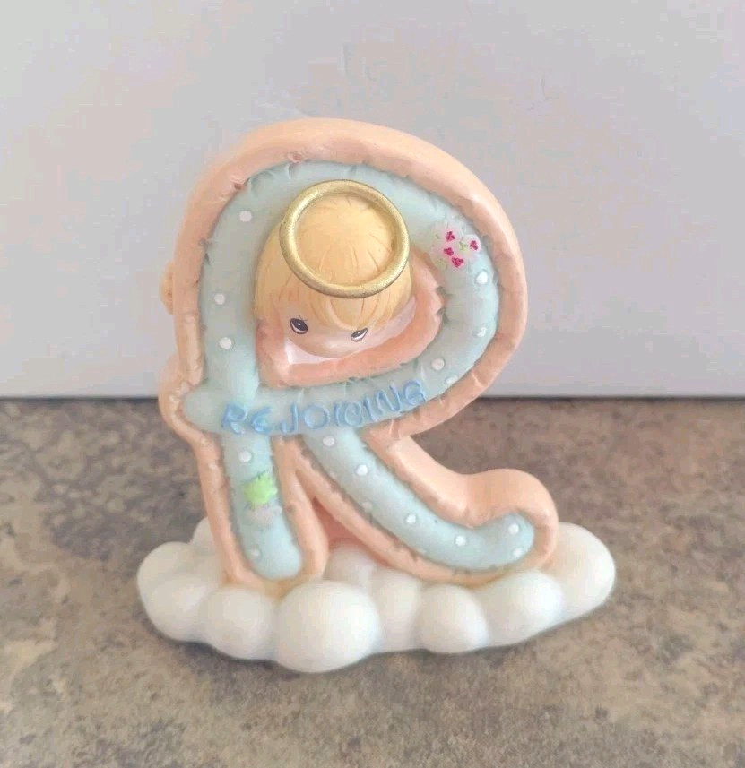 2002 Enesco Precious Moments Alphabet Figurine Letter R For Rejoicing 2002 Enesco Precious Moments Alphabet Figurine Letter R For Rejoicing
