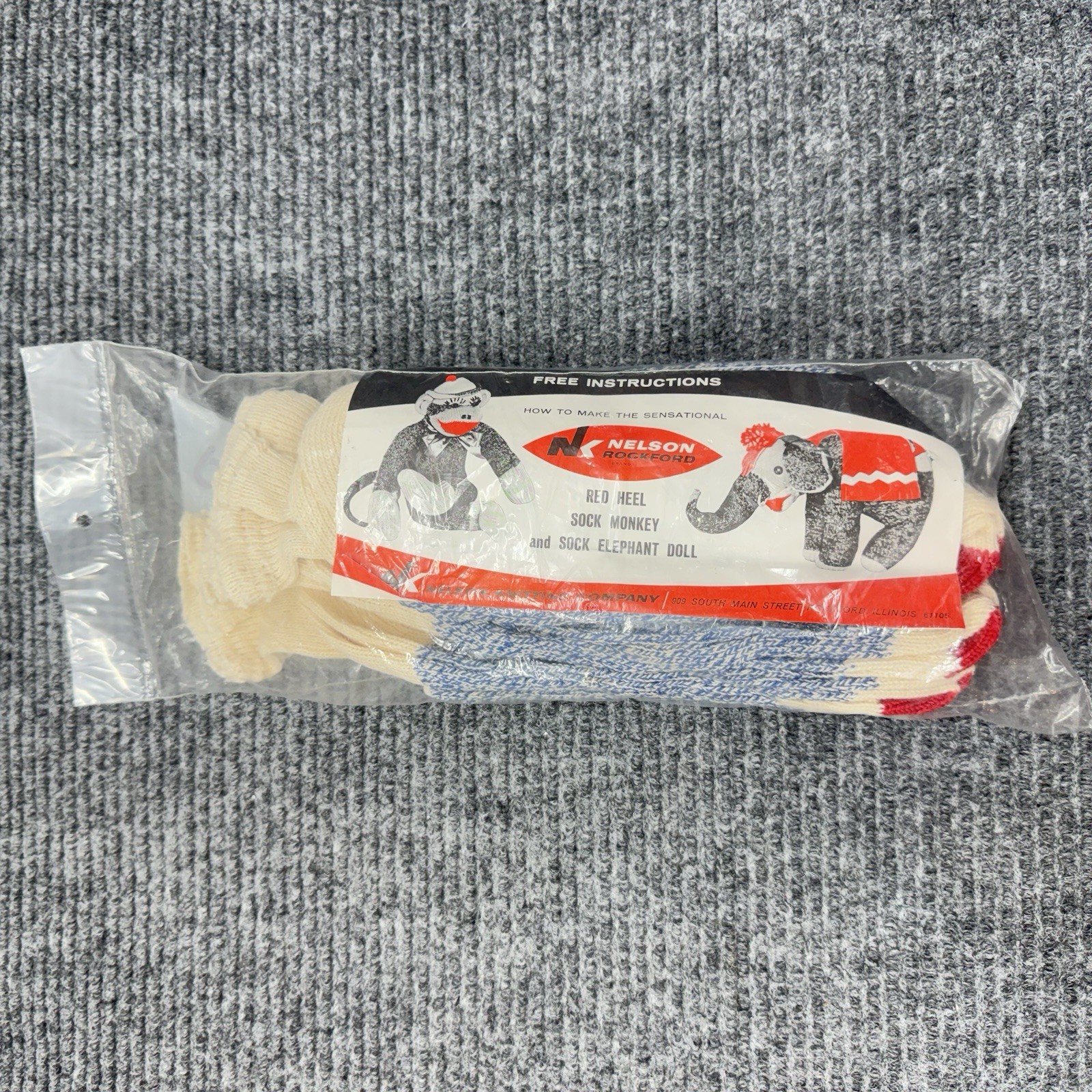 Vintage Nelson Rockford Red Heel Socks: Monkey Elephant 3 Pair Size 10-11 NEW Vintage Nelson Rockford Red Heel Socks: Monkey Elephant 3 Pair Size 10-11 NEW