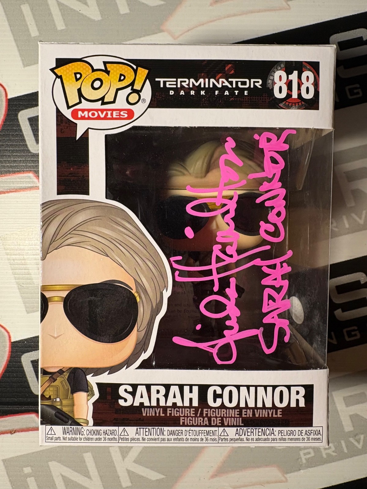 Linda Hamilton Autograph Signed Sarah Connor Funko Pop ACOA - Terminator Arnie Linda Hamilton Autograph Signed Sarah Connor Funko Pop ACOA - Terminator Arnie