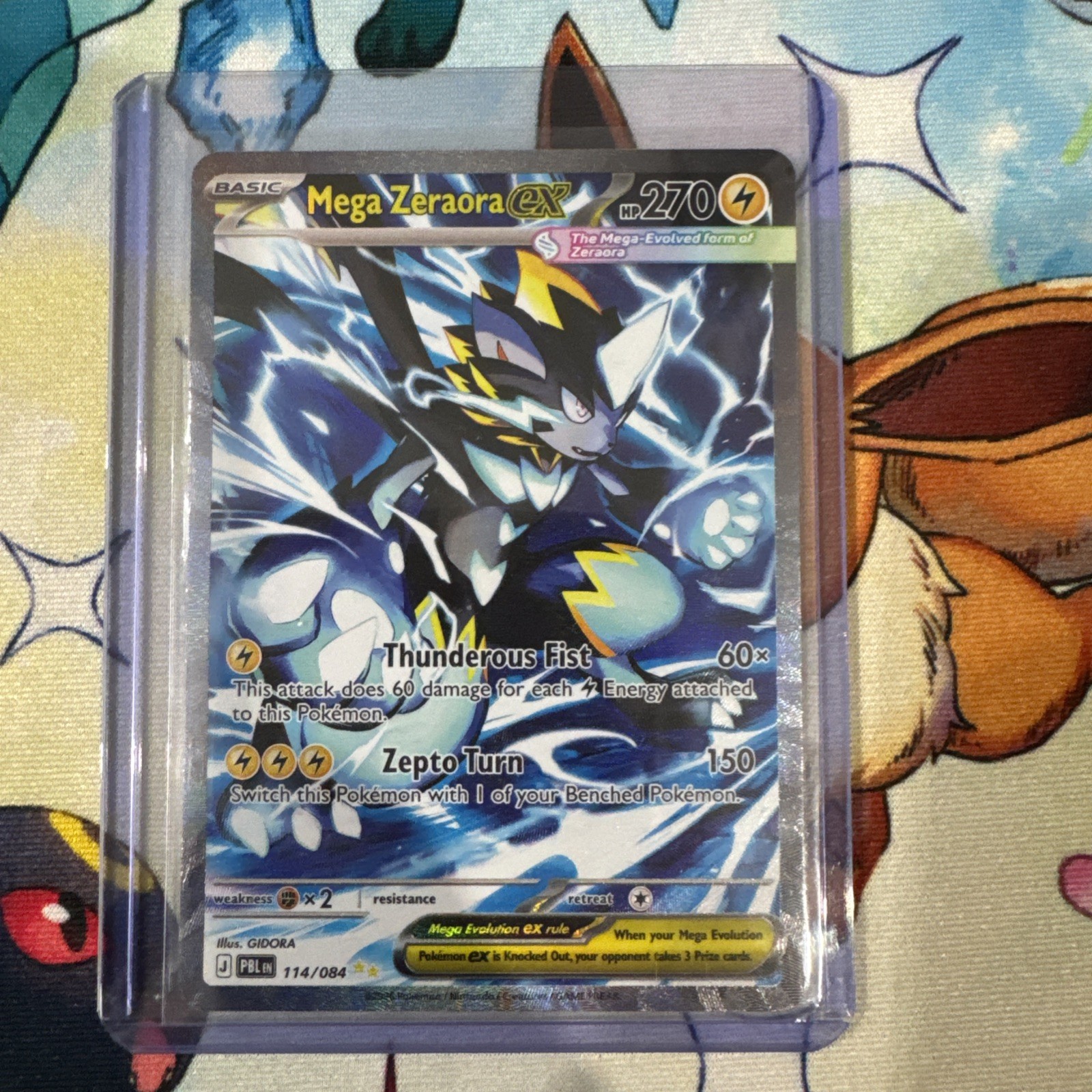Pokémon TCG Mega Zeraora EX PBL 114/084 Secret Rare Holo EN HP270 Pokémon TCG Mega Zeraora EX PBL 114/084 Secret Rare Holo EN HP270