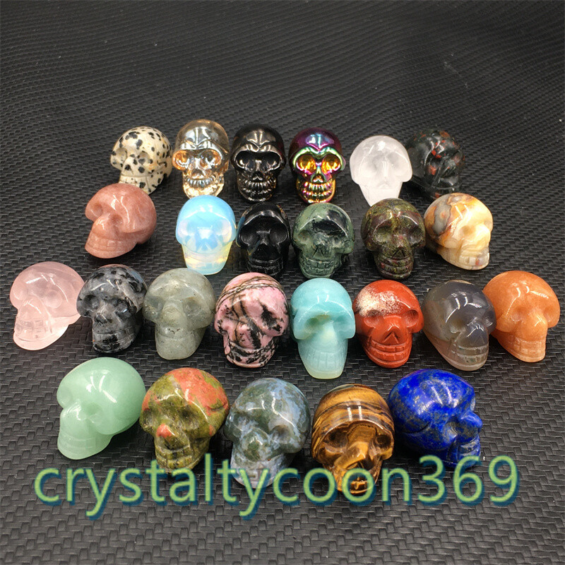 100pc Mix Natural Quartz Skull Carving Quartz Crystal Skull Healing Wholesale