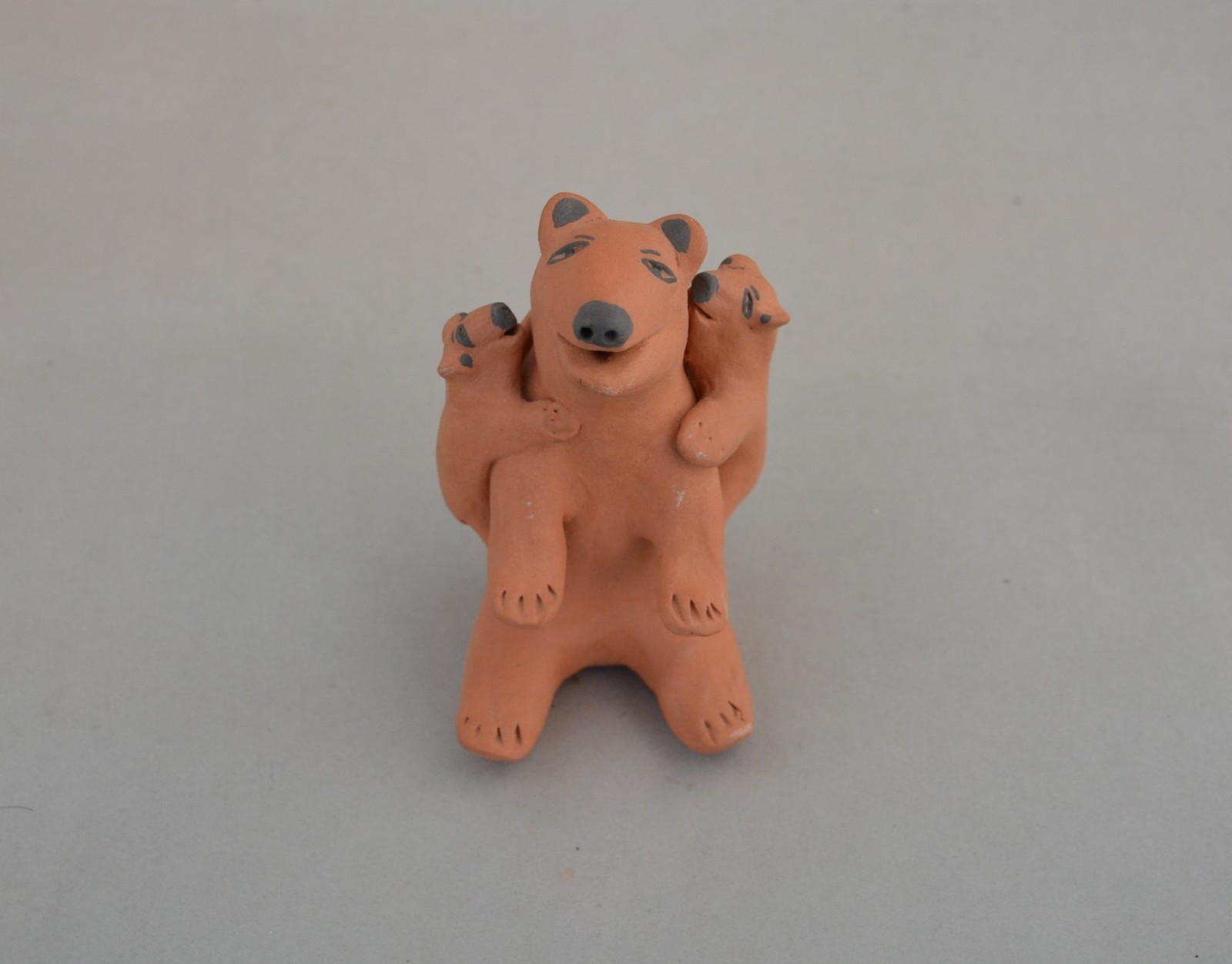 Carol Vigil - Vintage Jemez Storyteller Pot Pottery - Rare Mother Bear Cubs Carol Vigil - Vintage Jemez Storyteller Pot Pottery - Rare Mother Bear Cubs