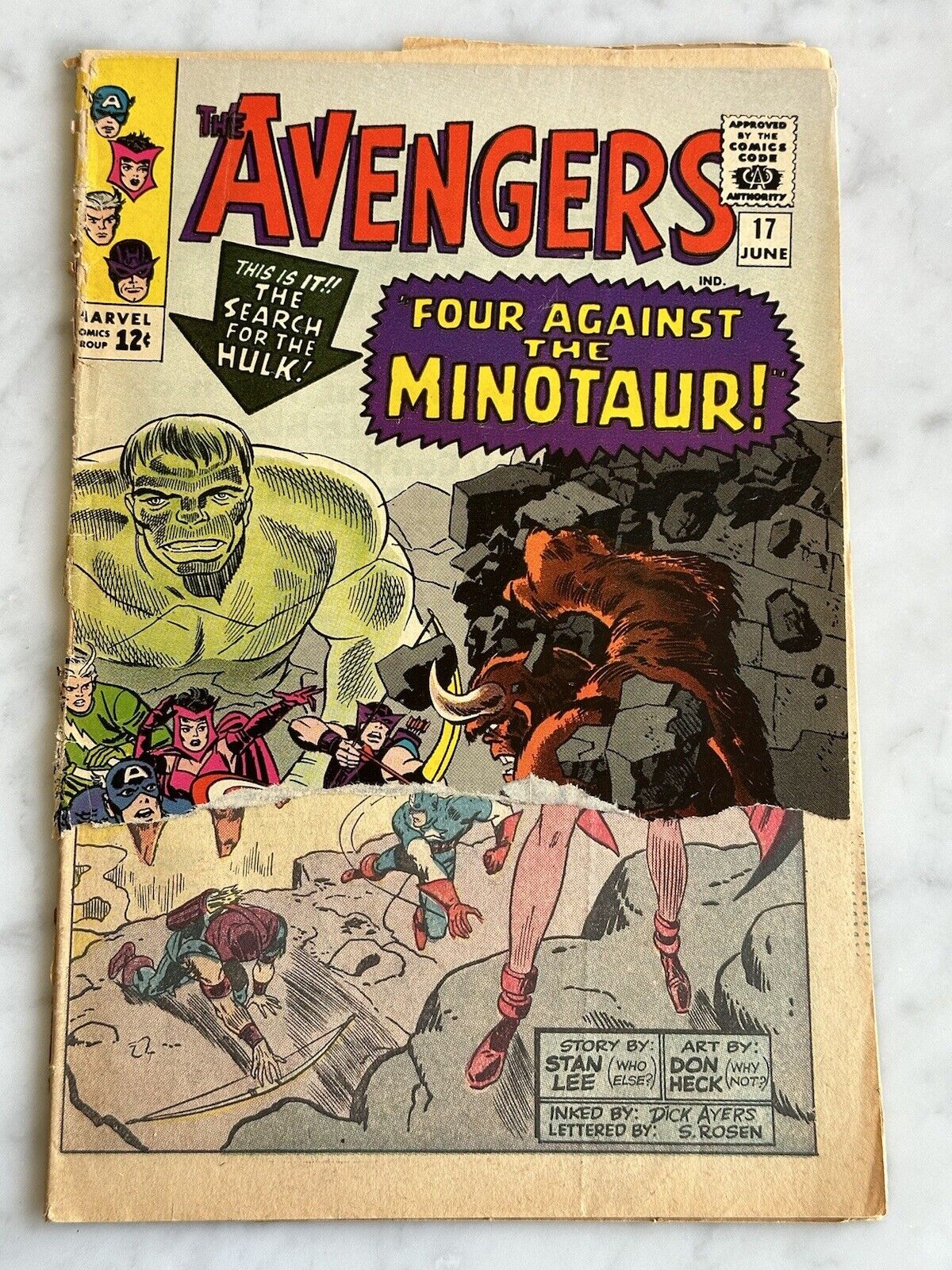 Avengers #17 Fa/G 1.5 Low Grade - Buy 3 for  (Marvel, 1965)