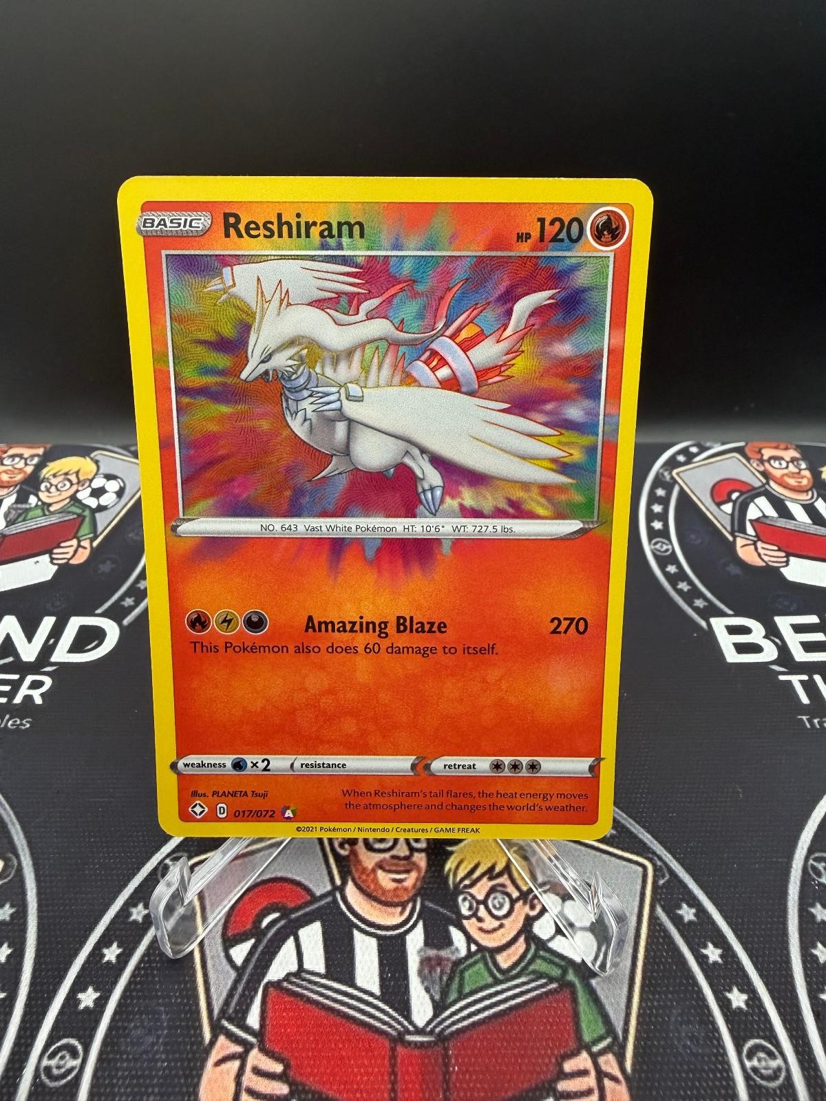 Reshiram 017/072 Shining Fates SHF Amazing Rare Pokemon Reshiram 017/072 Shining Fates SHF Amazing Rare Pokemon