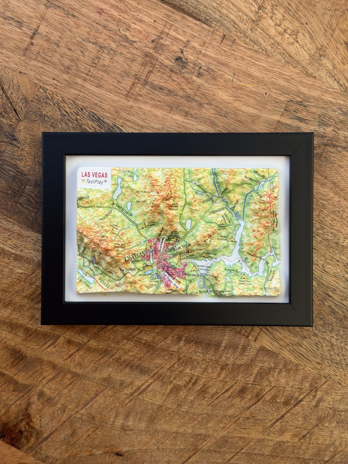 Las Vegas π° 3D Topographical Raised Relief Map Framed Wall Art Travel Gift Las Vegas π° 3D Topographical Raised Relief Map Framed Wall Art Travel Gift
