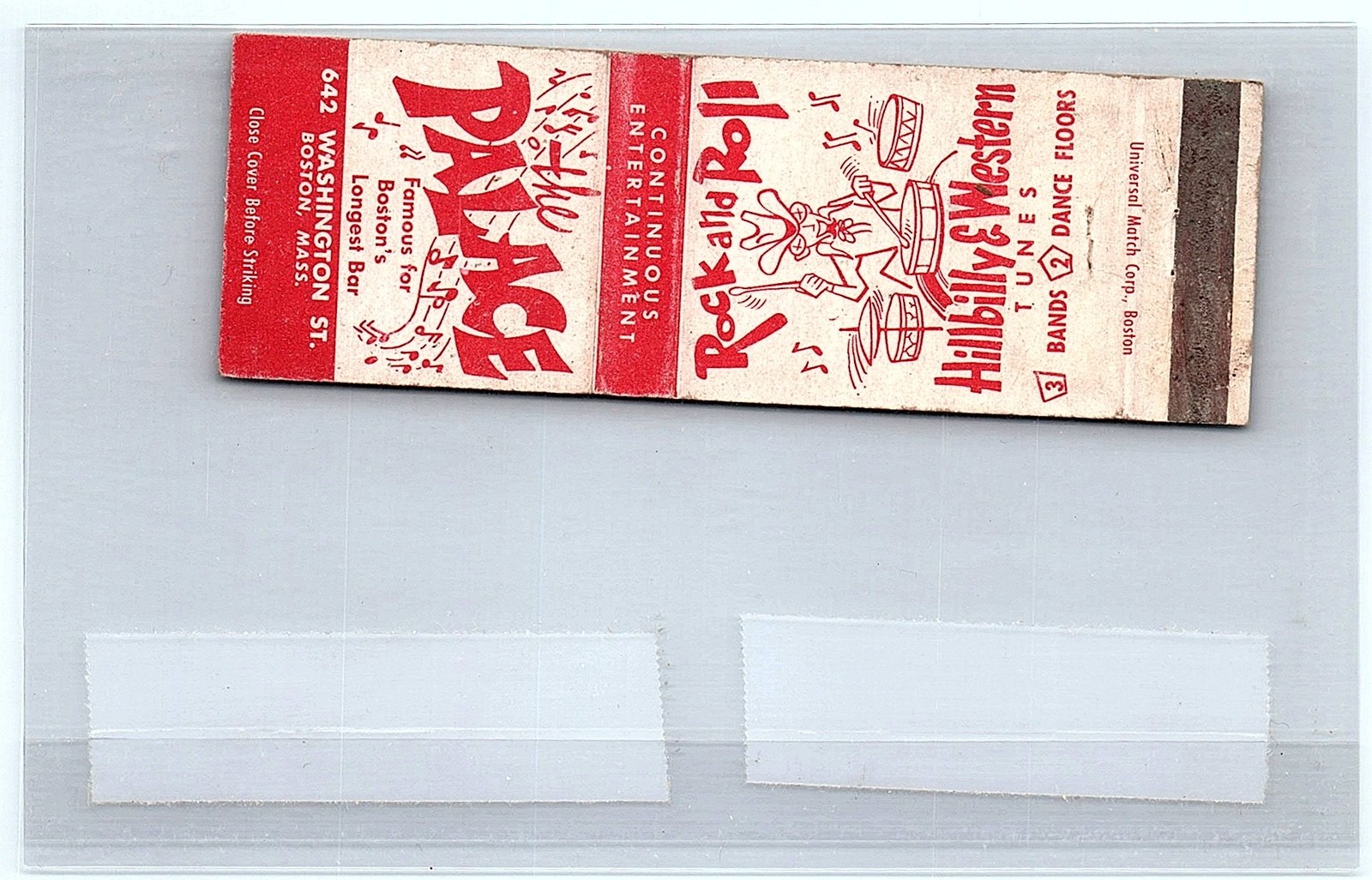Vintage Matchcover The Palace Boston Rock & Roll Hillbilly Vintage Matchcover The Palace Boston Rock & Roll Hillbilly