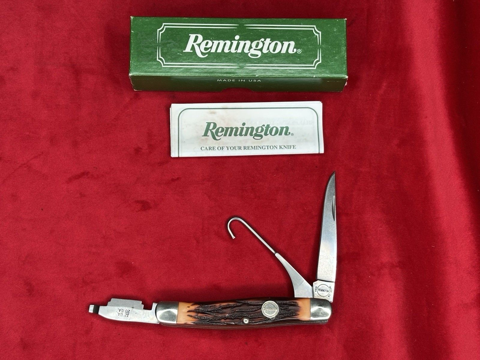 Vintage NIB Remington R1 Upland Bird Knife W/ Gut Hook, Choke Tool Vintage NIB Remington R1 Upland Bird Knife W/ Gut Hook, Choke Tool