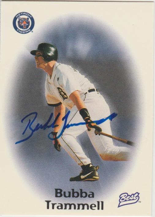 Bubba Trammell 1996 Best baseball DET Detroit Tigers autograph auto card