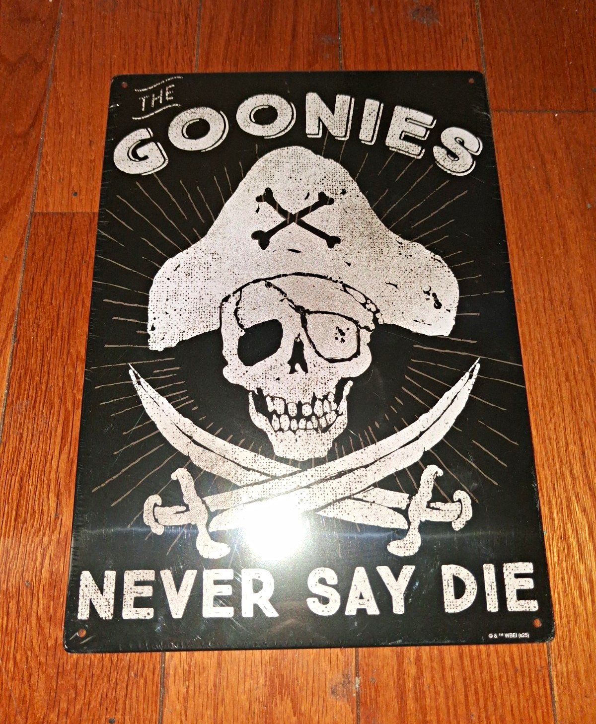 ATA-BOY The Goonies Never Say Die Skull Metal Hanging Wall Sign 1995