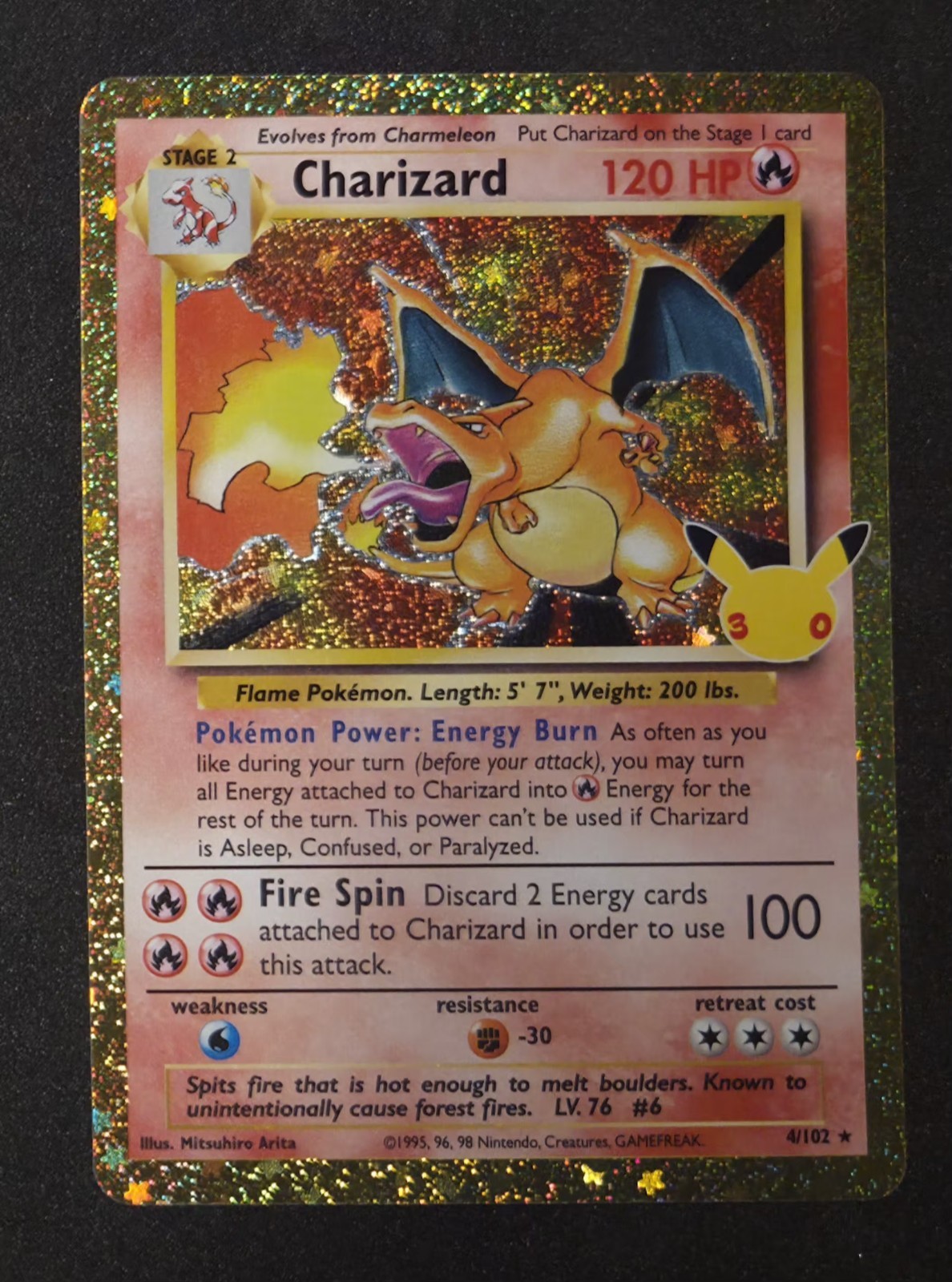 Pokémon - 30th Anniversary Celebration - Charizard - Classic Collection - #4/102 Pokémon - 30th Anniversary Celebration - Charizard - Classic Collection - #4/102