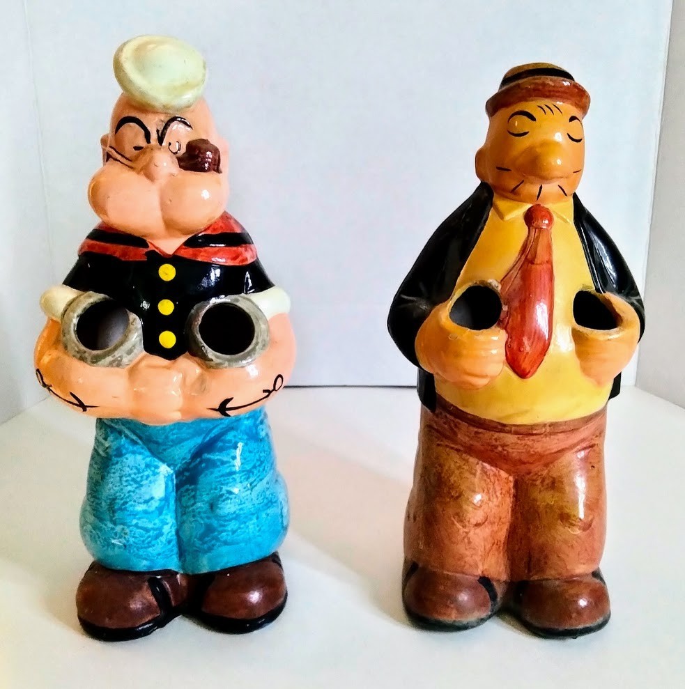 Vintage Popeye & Wimpy Kitchen Utensil Holder 1980 Pottery Collectible 11 Vintage Popeye & Wimpy Kitchen Utensil Holder 1980 Pottery Collectible 11