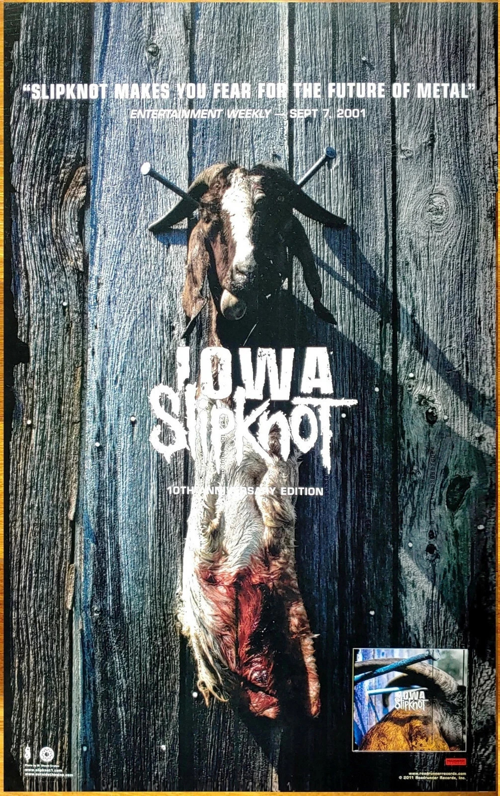 SLIPKNOT Iowa 10th Anniversary Edition RARE Tour POSTER | FRAME & SIZE OPTION SLIPKNOT Iowa 10th Anniversary Edition RARE Tour POSTER | FRAME & SIZE OPTION