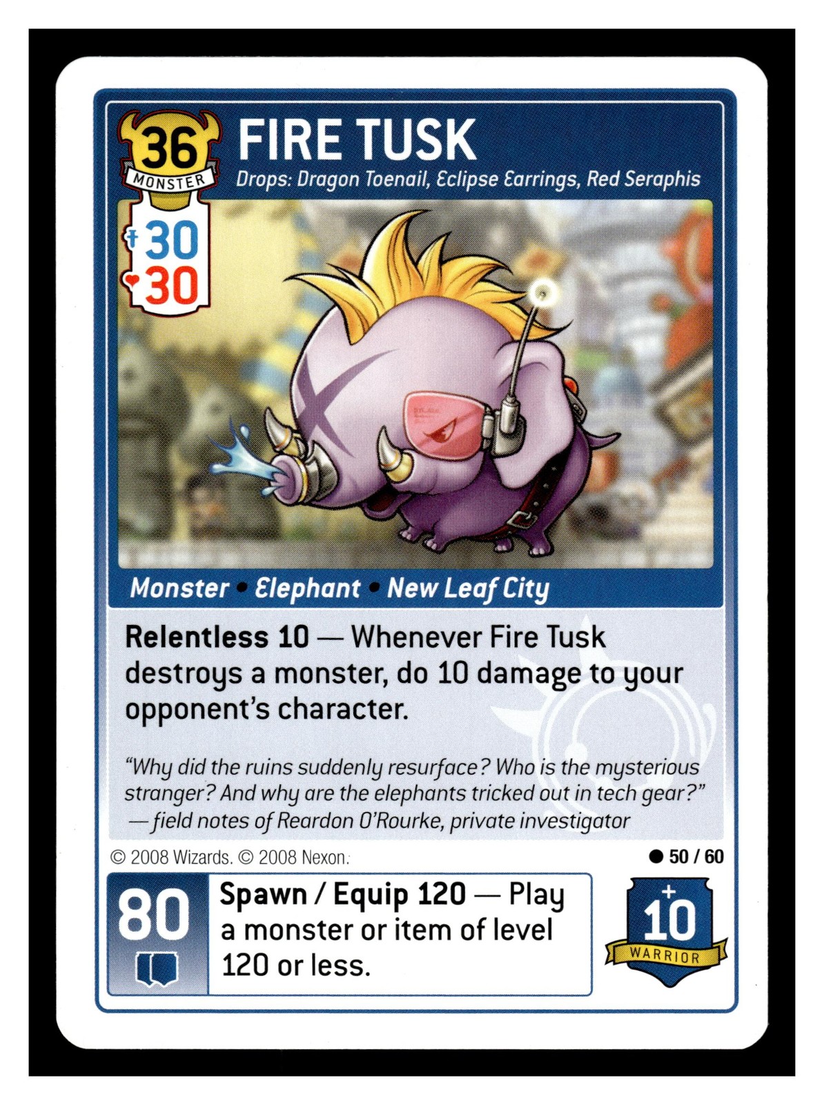 2008 Maple Story Fire Tusk #50