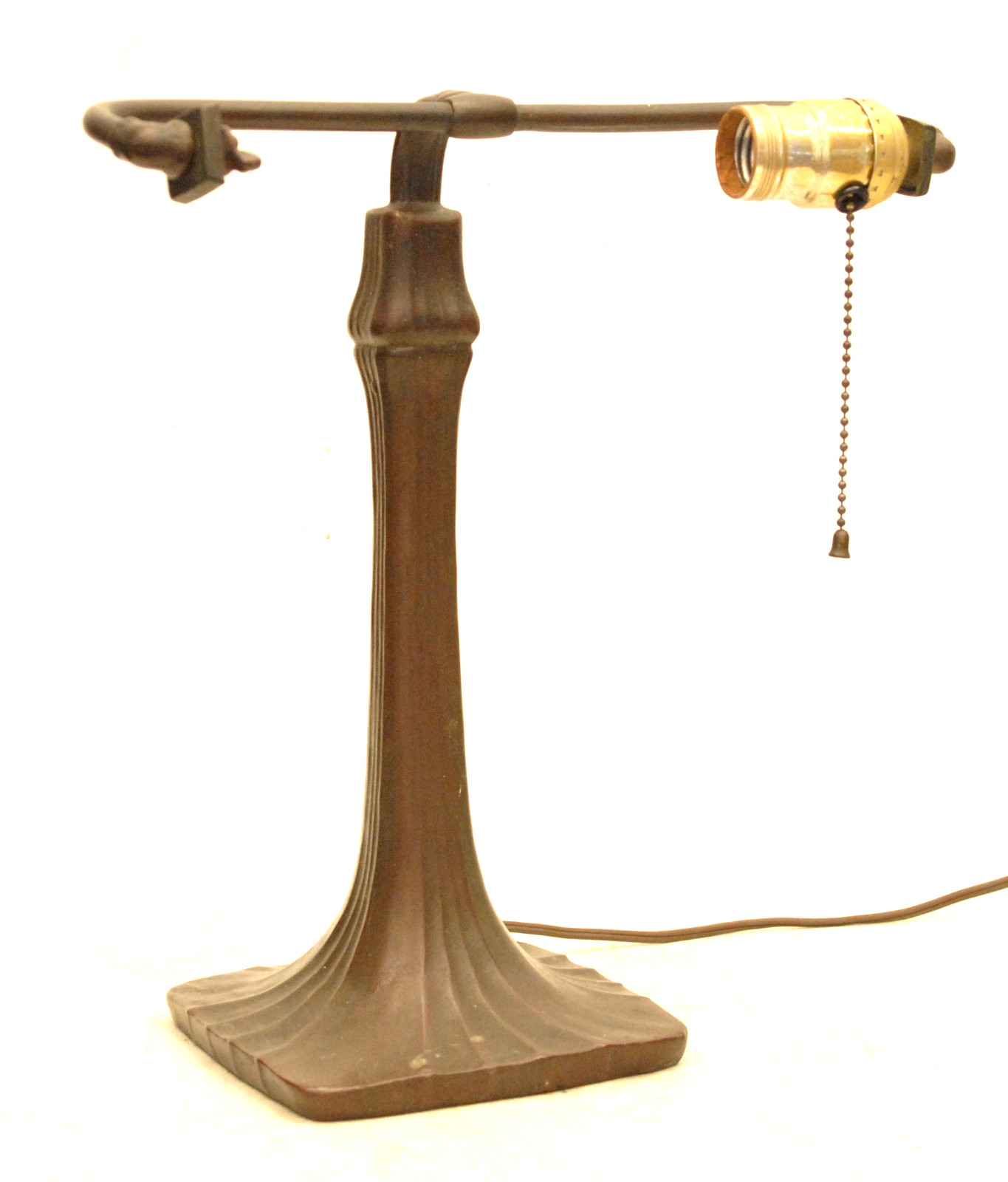 ANTIQUE SIGNED HANDEL BRONZE BANKERS DESK LAMP BASE ANTIQUE SIGNED HANDEL BRONZE BANKERS DESK LAMP BASE