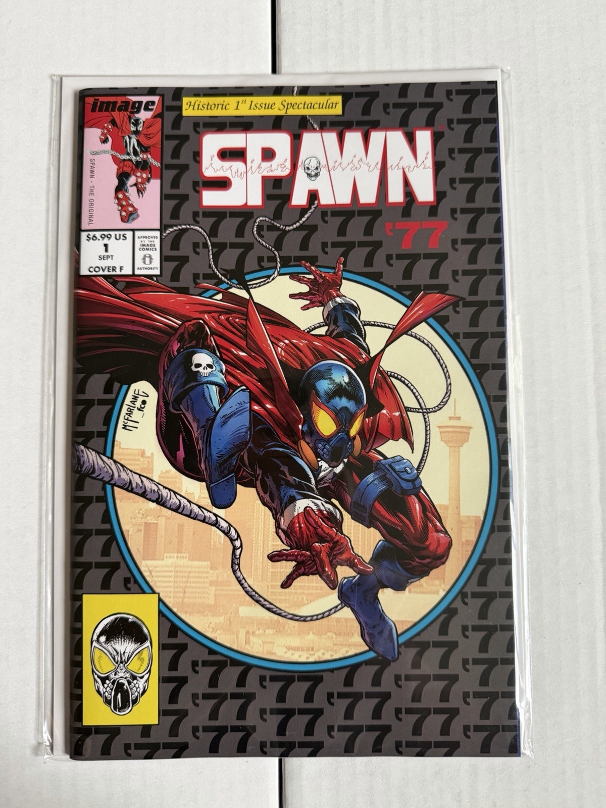 Spawn 77 #1 Cover F 1:25 Image McFarlane Homage Amazing Spider-Man 300 NM+ Spawn 77 #1 Cover F 1:25 Image McFarlane Homage Amazing Spider-Man 300 NM+
