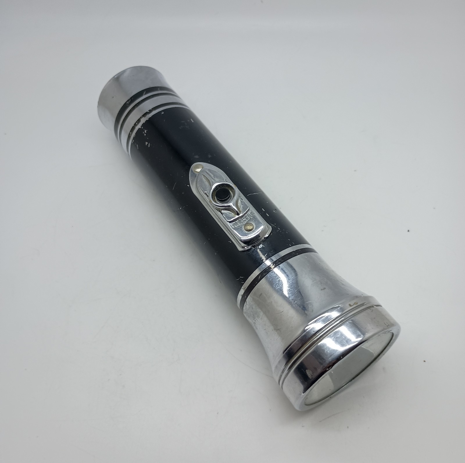 #AH) EVEREADY FLASHLIGHT Masterlite Trade-Marks VINTAGE 1950’s, Black Silver 7” #AH) EVEREADY FLASHLIGHT Masterlite Trade-Marks VINTAGE 1950’s, Black Silver 7”