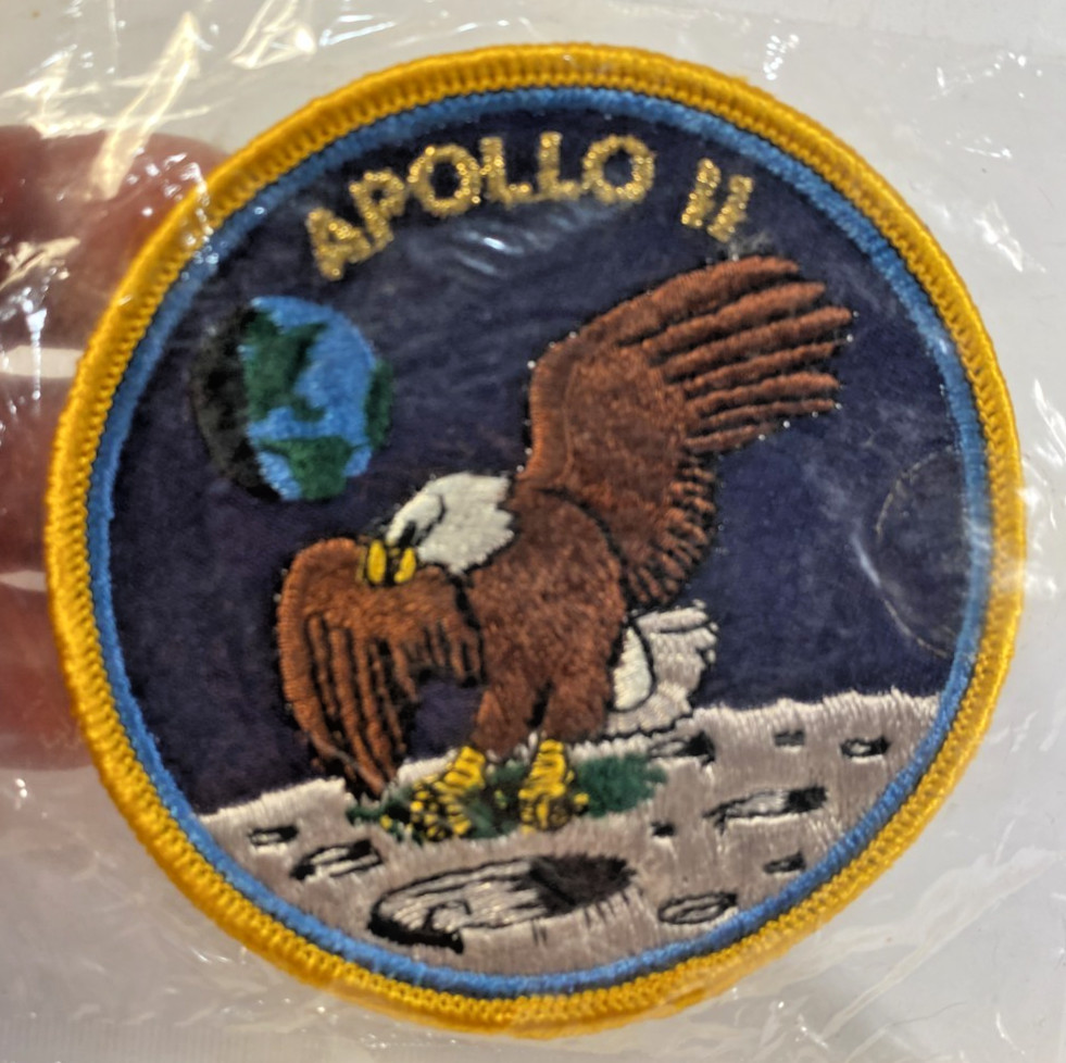 Apollo 11 NASA Mission Patch Embroidered 3.5 Inch Eagle Moon Landing Space Badge Apollo 11 NASA Mission Patch Embroidered 3.5 Inch Eagle Moon Landing Space Badge