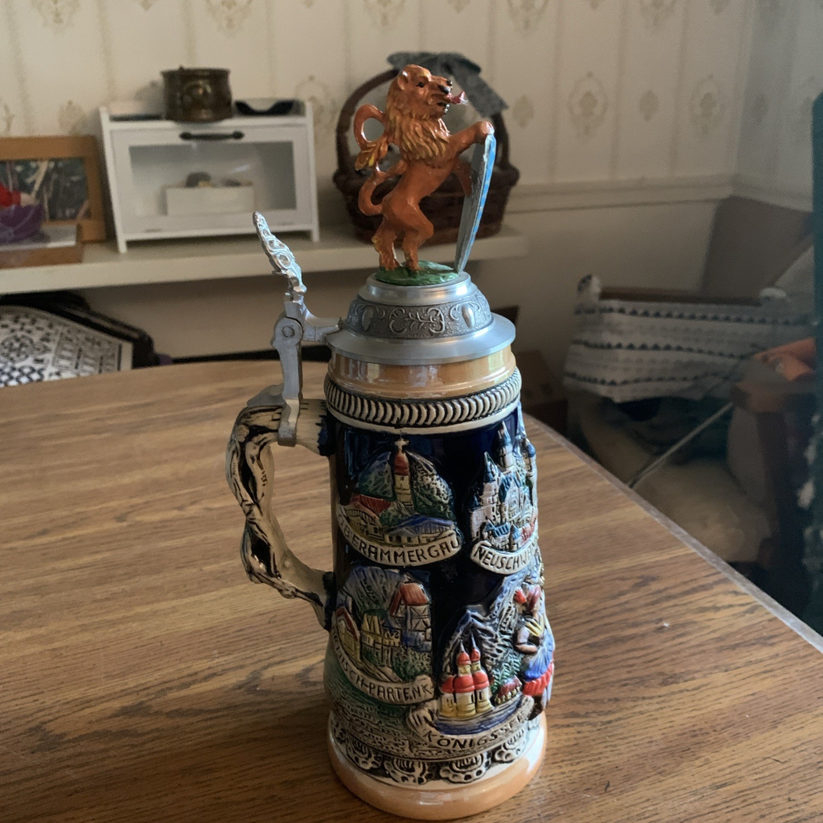 Vintage Original KING West Germany Handmade Lidded Beer Stein Limited Edition Vintage Original KING West Germany Handmade Lidded Beer Stein Limited Edition