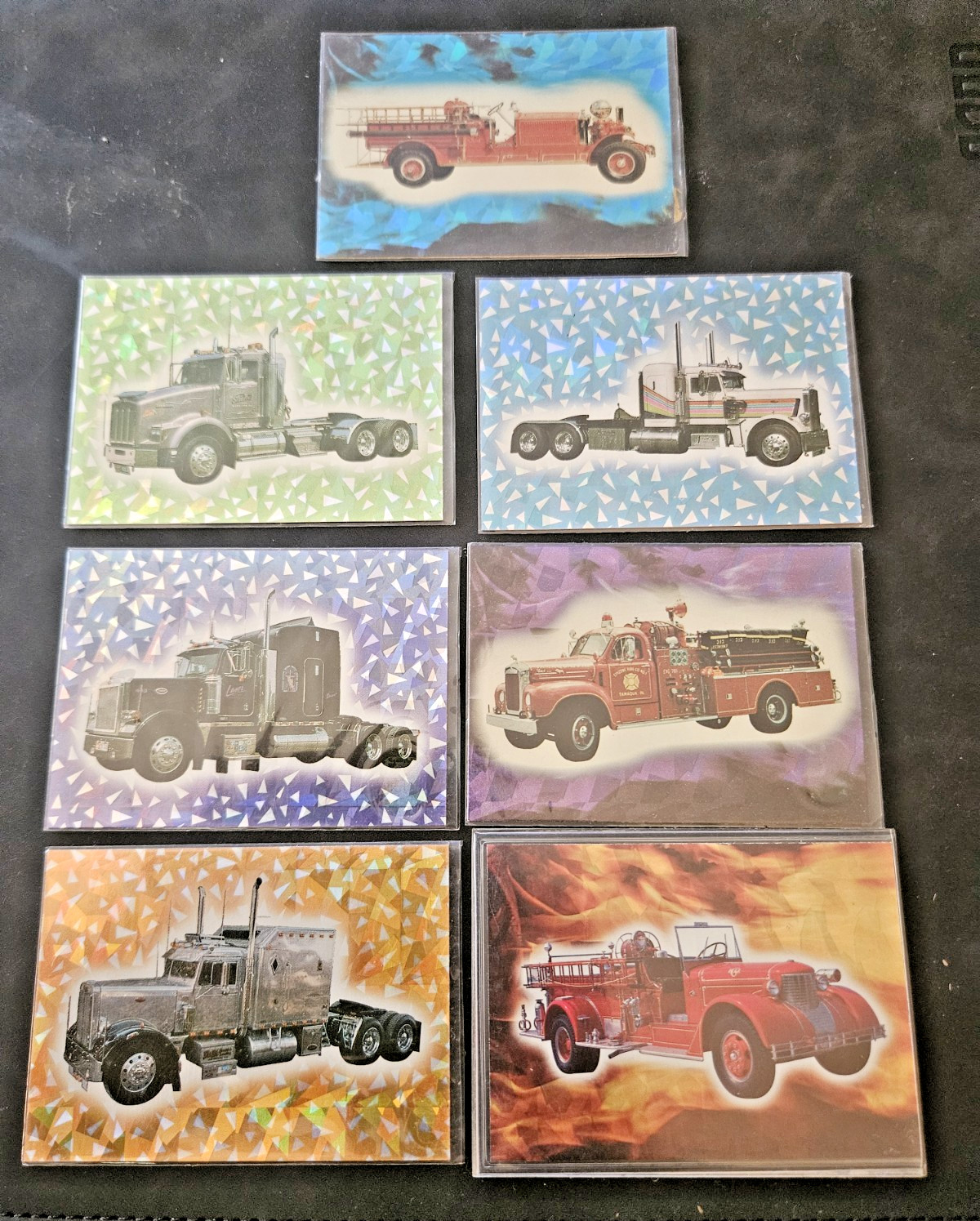1993 and 1994 Bon Air 18 Wheeler Prism 7 Different Card Lot/ 1993 and 1994 Bon Air 18 Wheeler Prism 7 Different Card Lot/
