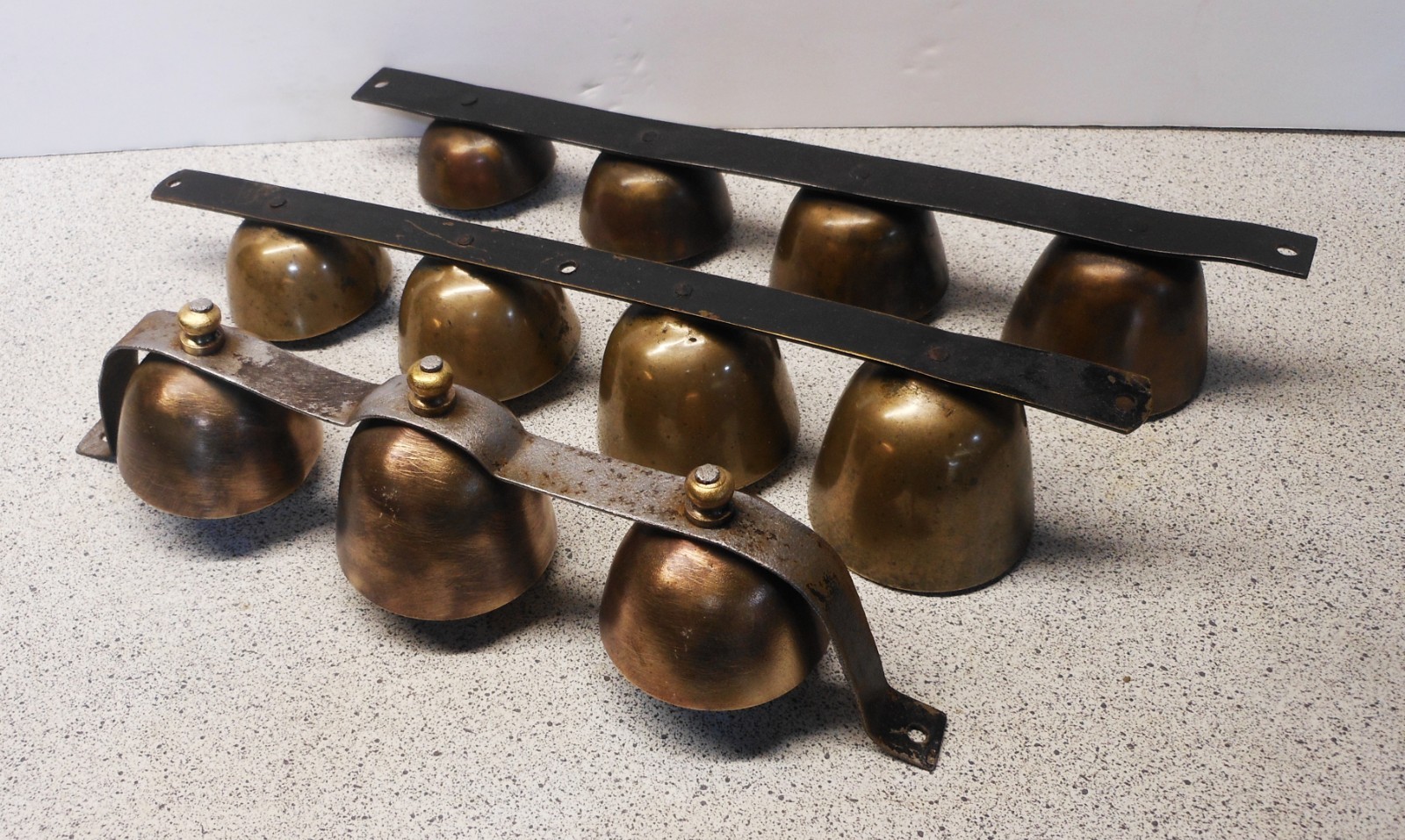 3 ANTIQUE HARNESS BELLS 3 ANTIQUE HARNESS BELLS