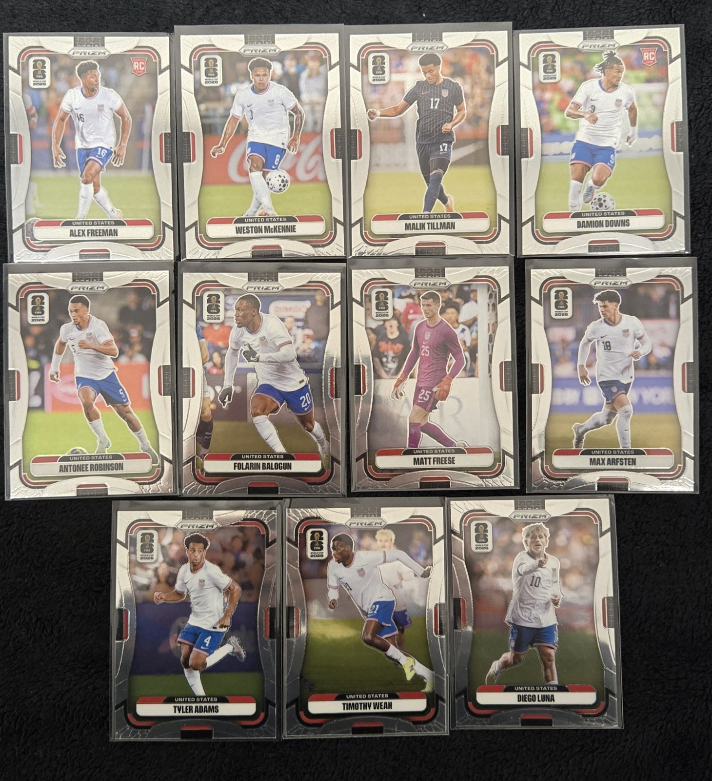 2026 Panini Prizm FIFA World Cup USA 11 Card Lot McKennie Balogun Adams RC 2026 Panini Prizm FIFA World Cup USA 11 Card Lot McKennie Balogun Adams RC