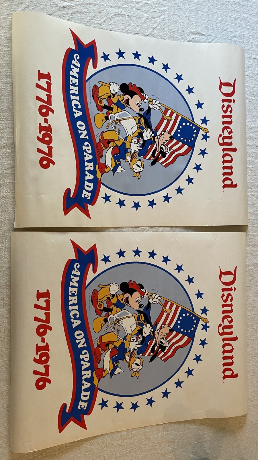 Original Disneyland America on Parade Souvenir Posters 1976 Bicentennial (2pc) Original Disneyland America on Parade Souvenir Posters 1976 Bicentennial (2pc)