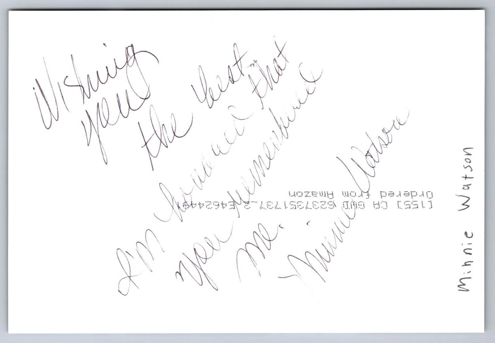 Minnie Washington Hand Signed 4x6 Photo - Civil Rights - Signed on back