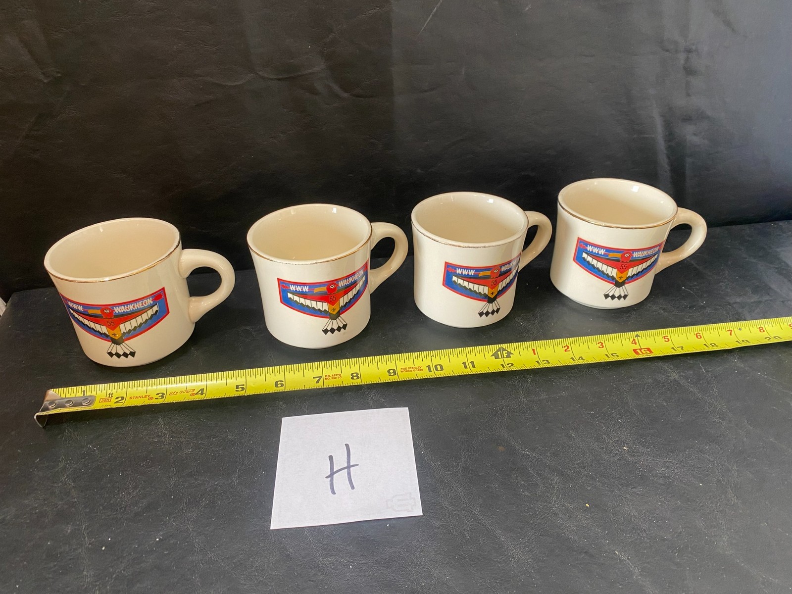 vintage Boy Scout Mug lot of 4 www waukheon #55 mugs vintage Boy Scout Mug lot of 4 www waukheon #55 mugs