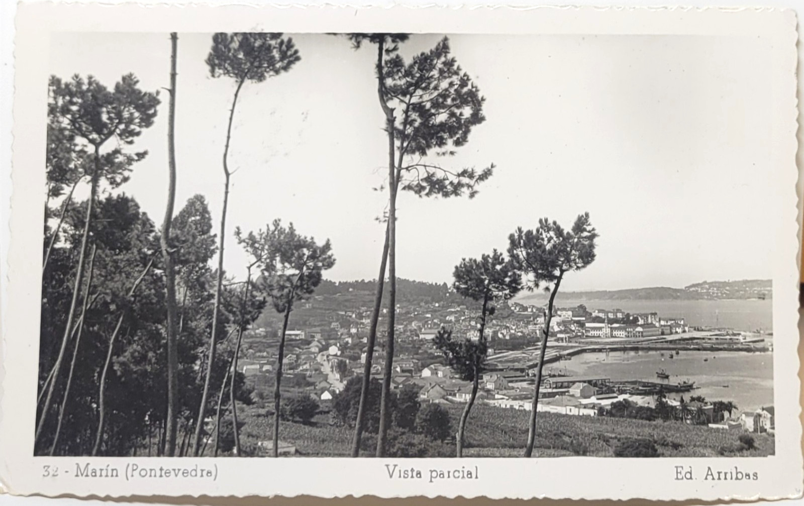 RPPC Partial View Marin Pontevedra Spain Real Photo Postcard E3 RPPC Partial View Marin Pontevedra Spain Real Photo Postcard E3