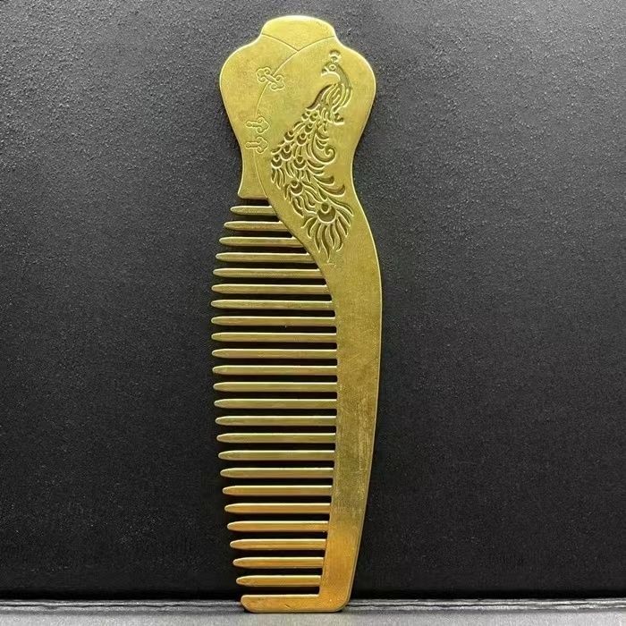 Solid Brass Comb Handmade Durable Thick Large Hair Comb Home Use Accessory
