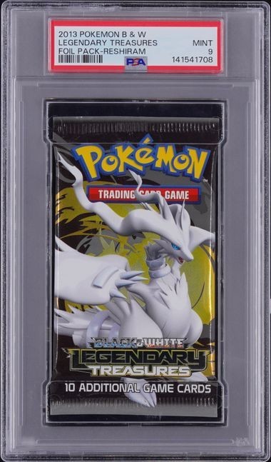 2013 POKEMON BLACK & WHITE LEGENDARY TREASURES FOIL PACK RESHIRAM PSA 9 2013 POKEMON BLACK & WHITE LEGENDARY TREASURES FOIL PACK RESHIRAM PSA 9