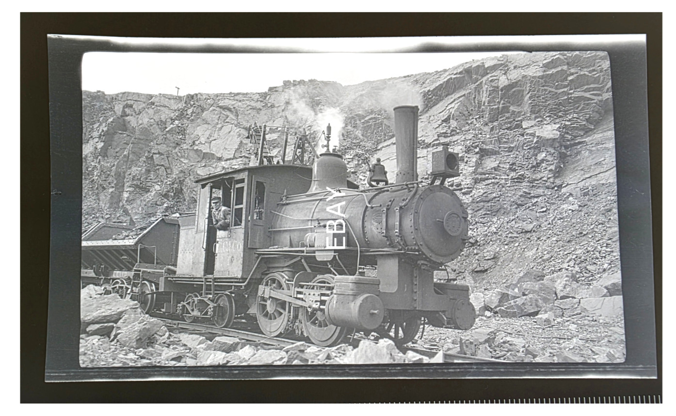 C. 1940s Cleveland Cliffs Iron Co. Steam Locomotive No. 1 Photo Negative C. 1940s Cleveland Cliffs Iron Co. Steam Locomotive No. 1 Photo Negative