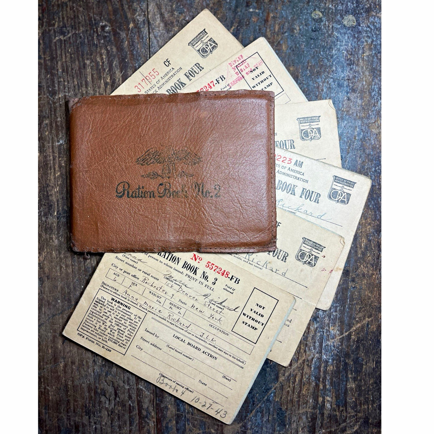 Vintage 1943 WWII War Ration Book Rochester NY Vintage 1943 WWII War Ration Book Rochester NY