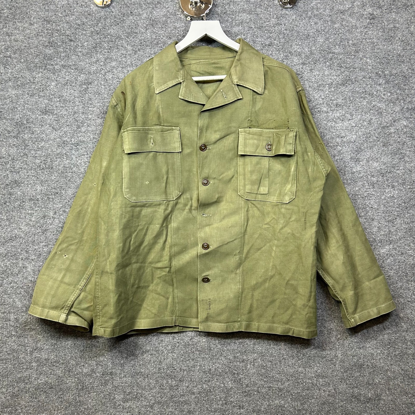 VTG US Army WWII HBT Military Jacket Men\'s Olive Green Herringbone Twill Utility VTG US Army WWII HBT Military Jacket Men\'s Olive Green Herringbone Twill Utility