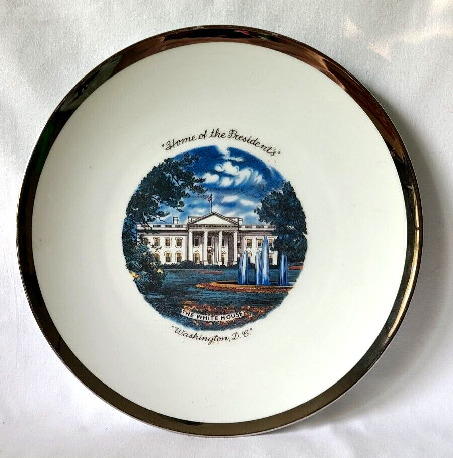 Vintage Washington DC Home of the Presidents White House Souvenir Plate 1953 Vintage Washington DC Home of the Presidents White House Souvenir Plate 1953