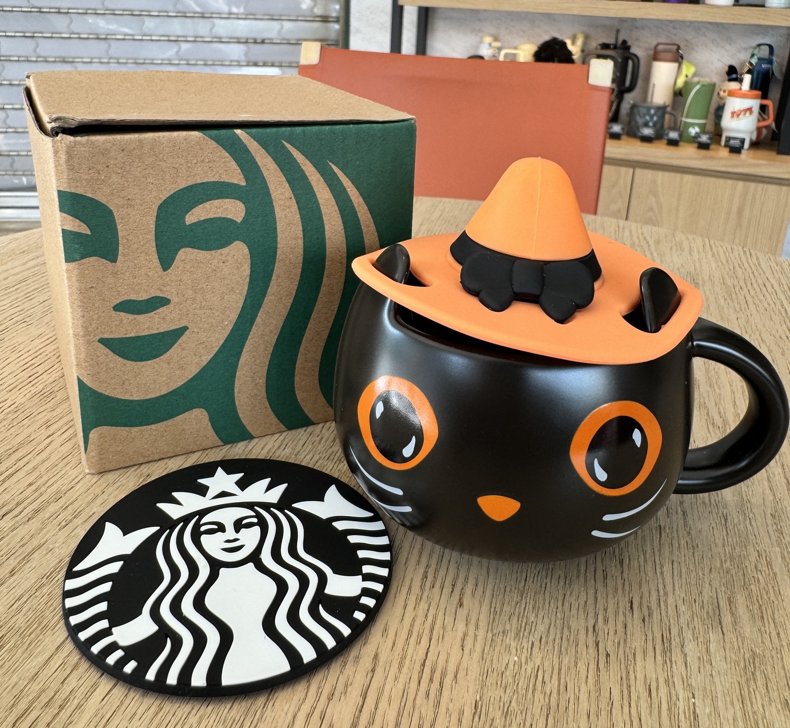 2020 Limited China Starbucks Halloween Black Cat Coffee Mug Cover Coaster Gift 2020 Limited China Starbucks Halloween Black Cat Coffee Mug Cover Coaster Gift