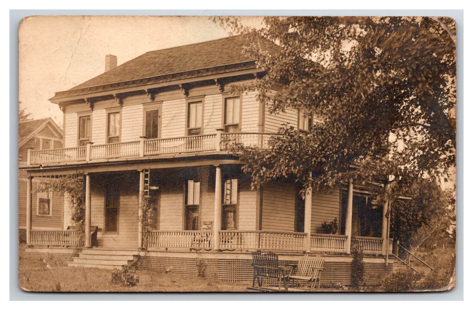 RPPC ~ Bevier MO ~ Historic Home House Street view Macon County, RPPC ~ Bevier MO ~ Historic Home House Street view Macon County,