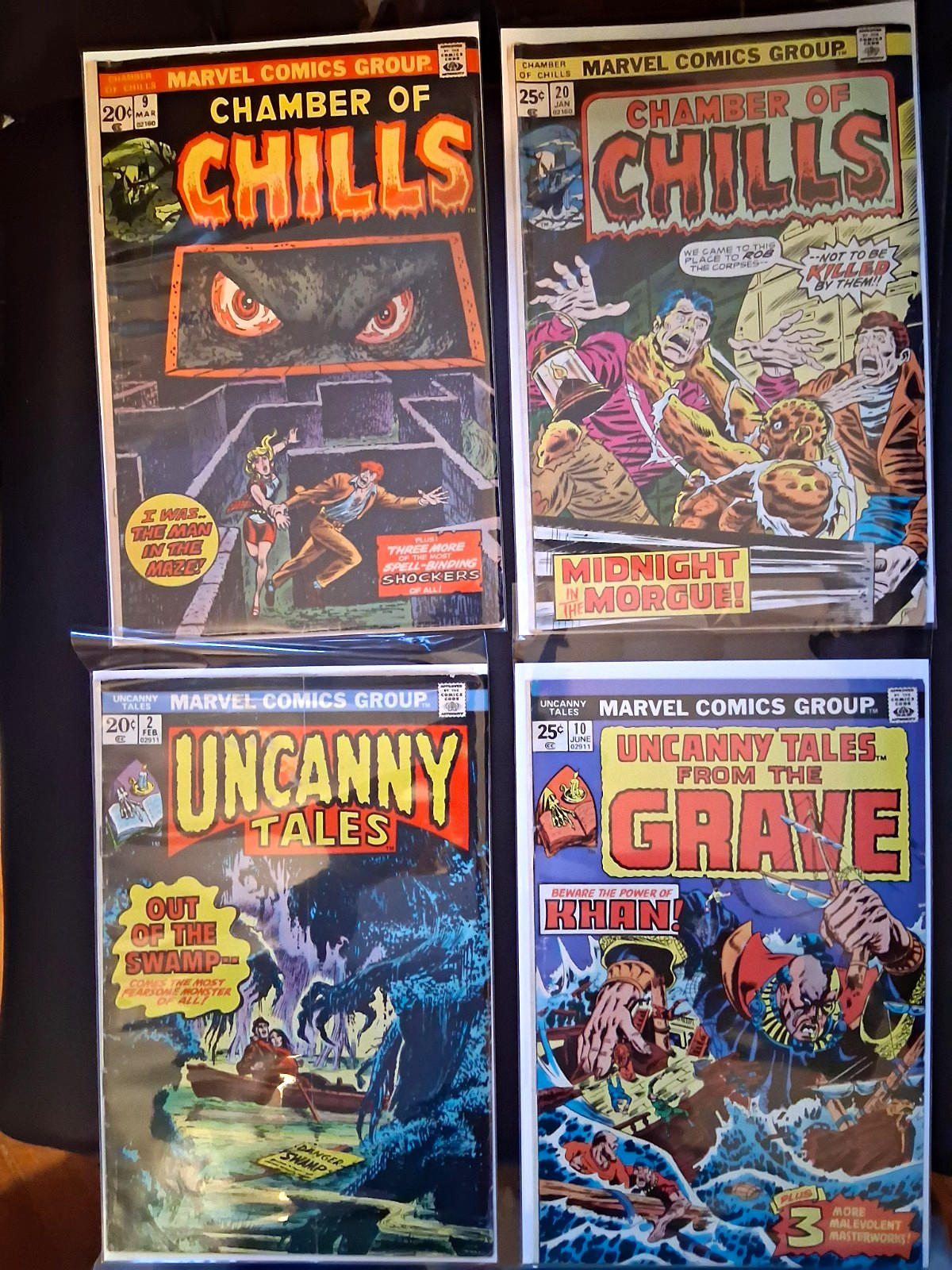 Marvel Comics Group Horror Comic Book Lot of 4 Chamber of Chills Uncanny Tales Marvel Comics Group Horror Comic Book Lot of 4 Chamber of Chills Uncanny Tales