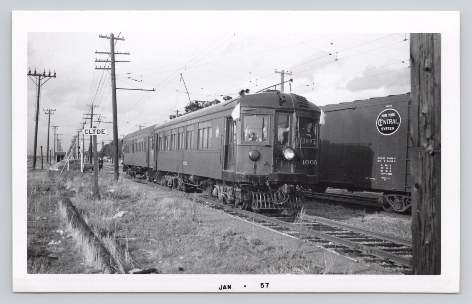 Vintage 1957 Photo Sacramento Northern #1005 Farewell Excursion Clyde California Vintage 1957 Photo Sacramento Northern #1005 Farewell Excursion Clyde California
